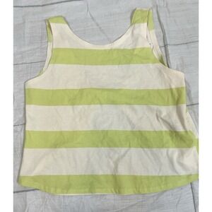 Zara Kids Cross Back Green White Striped Tank Top Girls Size 13/14 164 Colorful‎